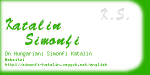 katalin simonfi business card